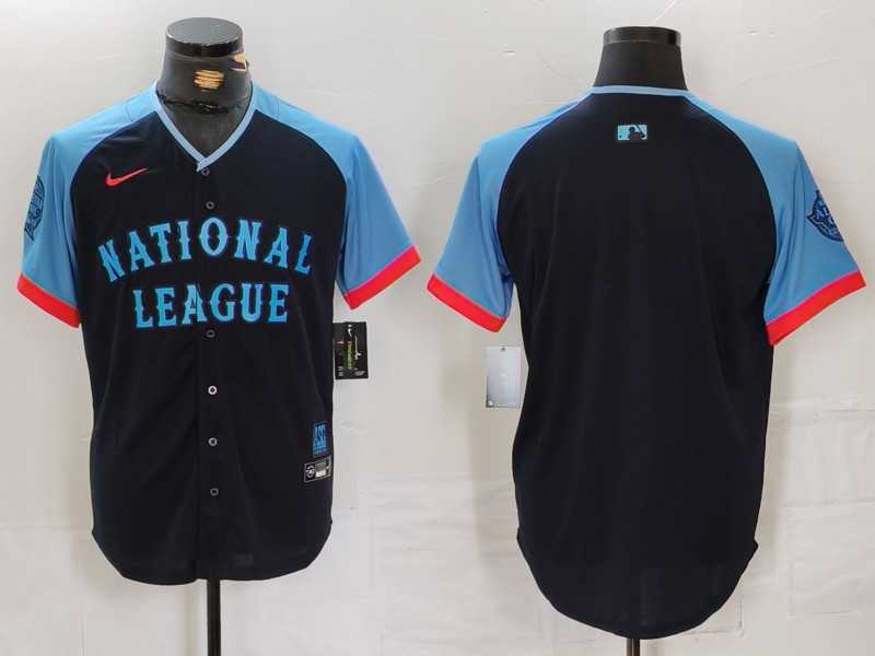 Men%27s National League Blank Navy 2024 All Star Limited Stitched Baseball Jersey